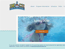 Tablet Screenshot of beachswimschool.ca